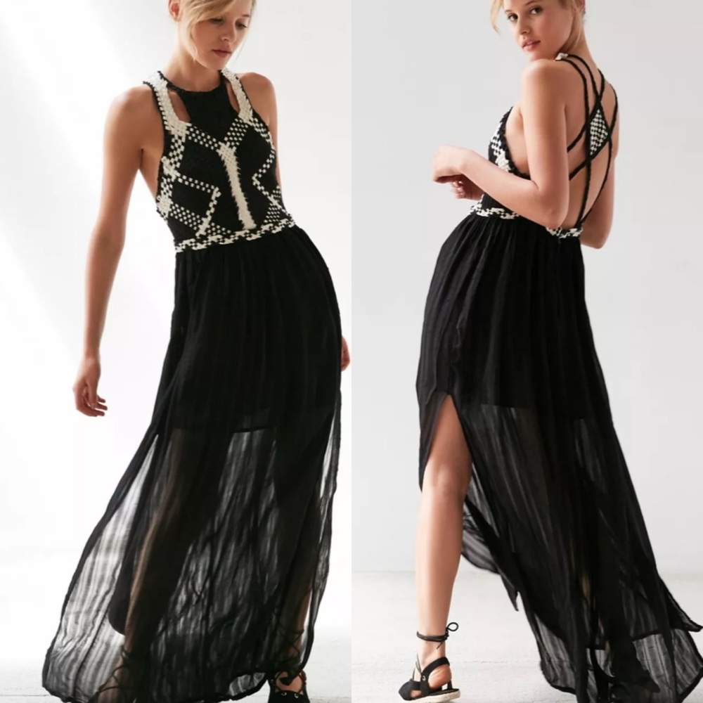 Pins And Needles Woven Bodice Maxi Dress size 2